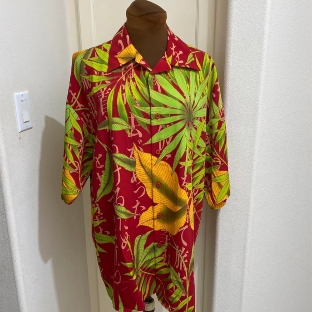 Zam Collection Men Tropical Shirt Size Large